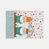 Happy en Grumpy Gnomes Fleece Deken (Voorkant (Horizontaal))