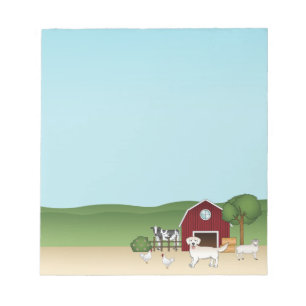 Happy English Cream Golden Retriever op een Boerde Notitieblok