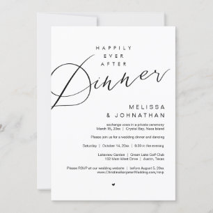 Happy Ever After Dinner, Trouwfeest, in het zwart Kaart