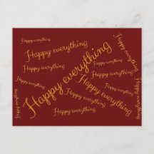 Happy Everything - Elegante Schrift Grußkarte
