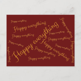 Happy Everything - Elegante Schrift Grußkarte Feestdagenkaart