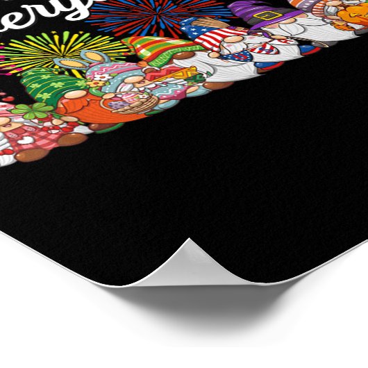 Happy Everything Gnomes For All Year Every Holiday Poster (Hoek)