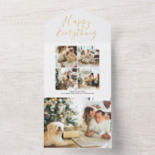 Happy Everything Photo Collage Carte de Noël (À l'intérieur)