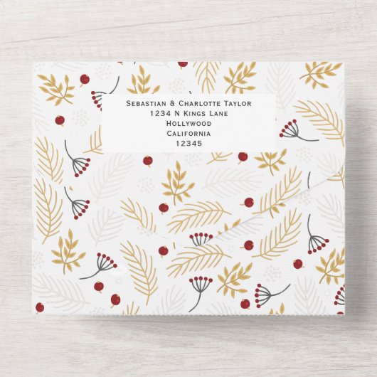 Happy Everything Photo Collage Carte de Noël (Verso)