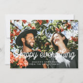 Happy Everything Retro Foto Feestdagenkaart (Voorkant)