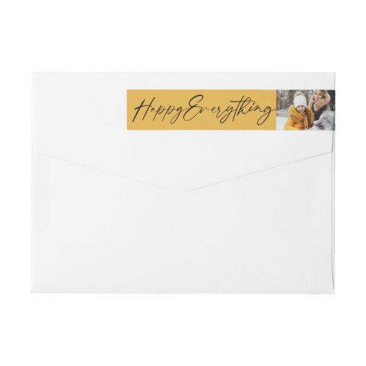 Happy Everything Stijlvol Script Vakantie Adres (Achterkant)