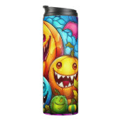 Happy Evil Halloween Pumpkins Thermosbeker (Geroteerd rechts)