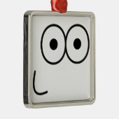 Happy Eyes and Mouth - Premium Square Ornament (Rechts)
