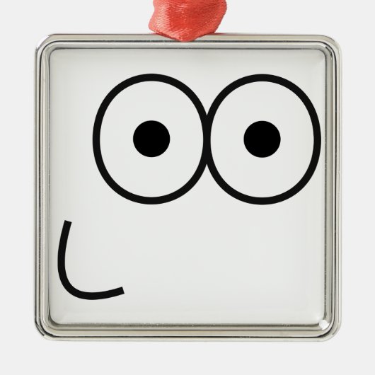 Happy Eyes and Mouth - Premium Square Ornament (Voorkant)
