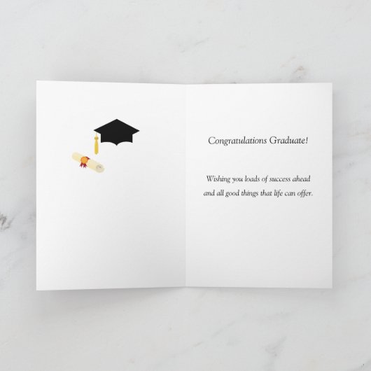 Happy Face Afstuderen Kaart (Binnen)