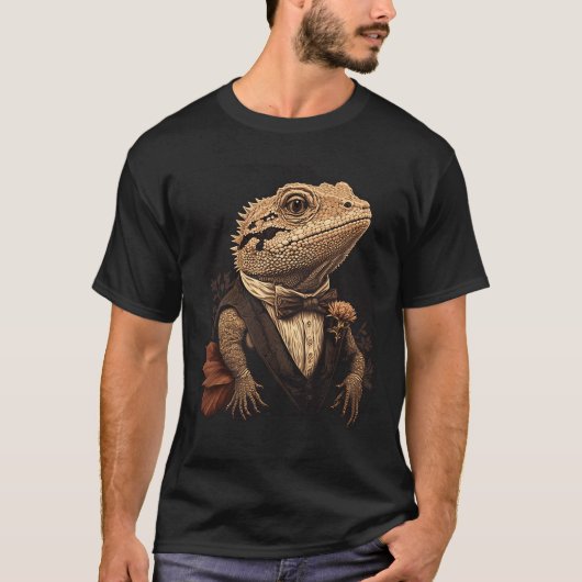 Happy Face Bearded Dragon T-shirt (Voorkant)