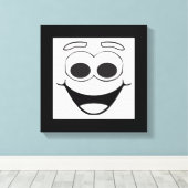 HAPPY FACE CANVAS AFDRUK (Insitu (Houten vloer))