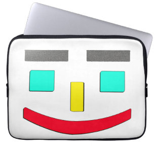 "Happy Face" Cute Design. Bestel nu Laptop Sleeve