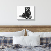 Happy Face Dog Canvas Afdruk (Insitu (Slaapkamer))