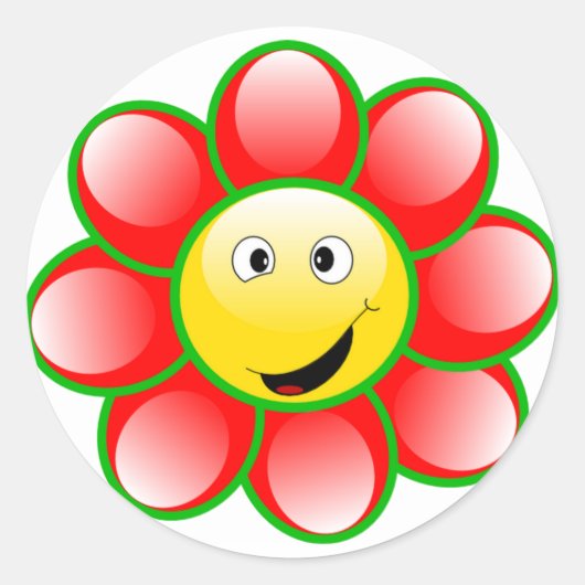 Happy Face Flower Stickers (Voorkant)