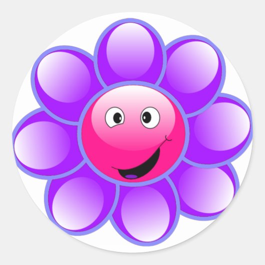Happy Face Flower Stickers (Voorkant)