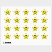 Happy Face Fun Yellow Star Stickers (Vel)