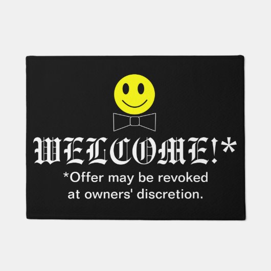 Happy Face Funny Welcome Mat (Voorkant)