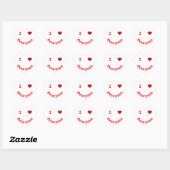 Happy Face Gepersonaliseerd Ik hoor iedereen Hart Sticker (Vel)