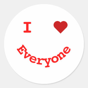Happy Face Gepersonaliseerd Ik hoor iedereen Ronde Sticker