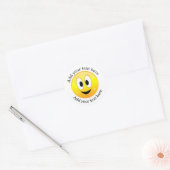 Happy Face Gepersonaliseerd Ronde Sticker (Envelop)
