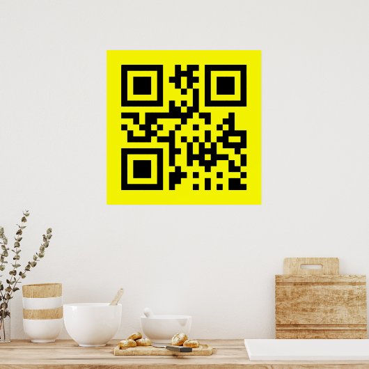 ☺ Happy Face glimlachend Emoji — QR-code Poster (Keuken)
