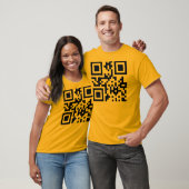 ☺ Happy Face glimlachend Emoji — QR-code T-shirt (Unisex)
