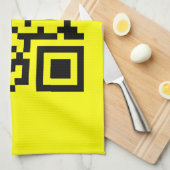 ☺ Happy Face glimlachend Emoji — QR-code Theedoek (Quarter Fold)
