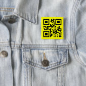 ☺ Happy Face glimlachend Emoji — QR-code Vierkante Button 5,1 Cm (In situ)