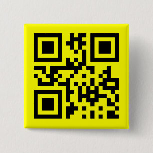 ☺ Happy Face glimlachend Emoji — QR-code Vierkante Button 5,1 Cm