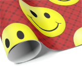Happy Face Graphic Pattern Cadeaupapier (Rol Hoek)