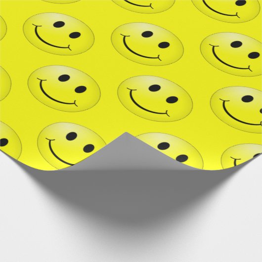 Happy Face Graphic Pattern Cadeaupapier (Hoek)