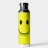 Happy Face Graphic Personalize Yellow Waterfles (Links)