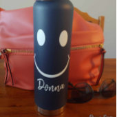 Happy Face Graphic Personnaliser la bouteille d'ea