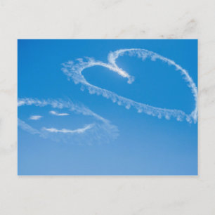 Happy Face & Heart Blue Skies Briefkaart