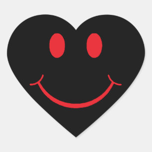 Happy Face Heart Hart Sticker