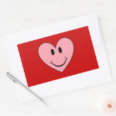 Happy Face Heart Rechthoekige Sticker (Envelop)