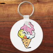 Happy Face Ice Cream Sleutelhanger (Voorkant)