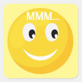 Happy face in a good mood vierkante sticker (Voorkant)