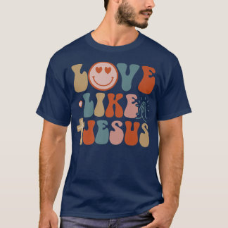 Happy Face Love Like Jesus Faith Christian T-shirt