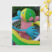 Happy Face Man Just Chill Carte personnalisée (Fleur jaune)