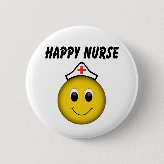 Happy Face Nurse Ronde Button 5,7 Cm (Voorkant)