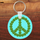 Happy Face Peace Sleutelhanger (Voorkant)
