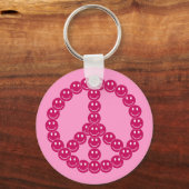 Happy Face Peace Sleutelhanger (Voorkant)
