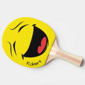 Happy Face Ping Pong Paddle (mannelijk) Tafeltennisbatje (Zijkant)