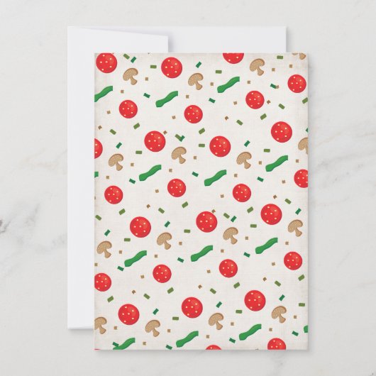 Happy Face Pizza Anniversaire Fête Invitation (Dos)