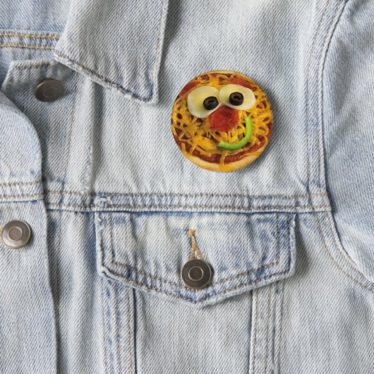 Happy Face Pizza Button (In situ)