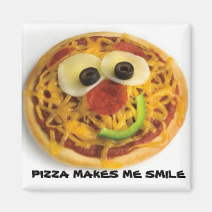 Happy Face Pizza Magnet Magneet