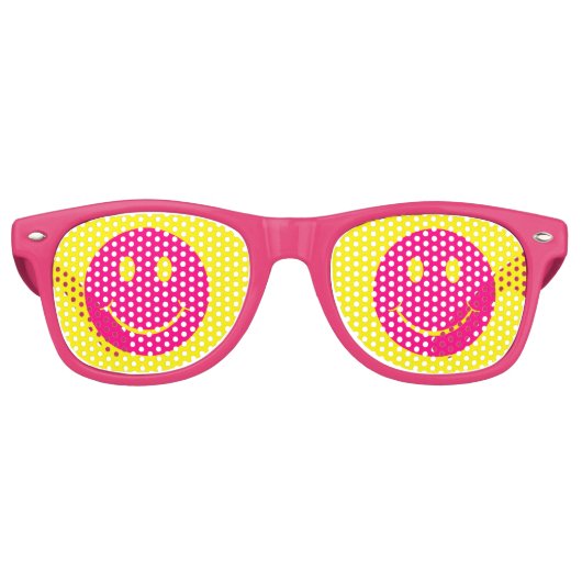 Happy Face Retro Zonnebril (Voorkant)