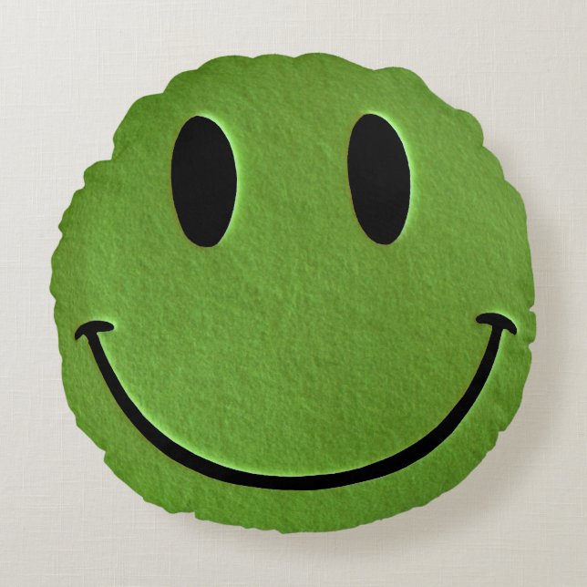Happy Face Rond Kussen (Voorkant)